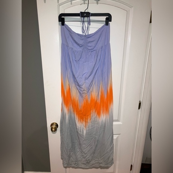 Essentiel Antwerp Dimple Multicolor Ombré Halter Maxi dress 🩵 so 38 - Picture 6 of 11